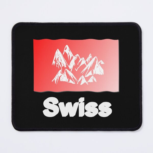Item preview, Swiss flag motif, mountains, Swiss gift idea designed and sold by Kirei-Lily.