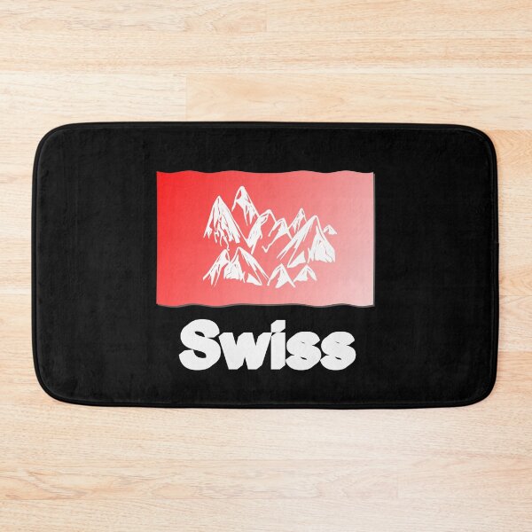 Item preview, Swiss flag motif, mountains, Swiss gift idea designed and sold by Kirei-Lily.