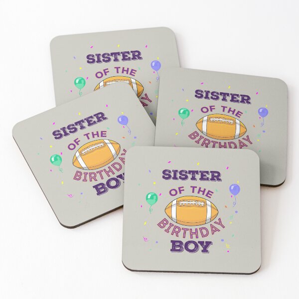 Item preview, Sister of the American football birthday boy, dark text, footballer sister,  sport, american football lover designed and sold by SGS-.