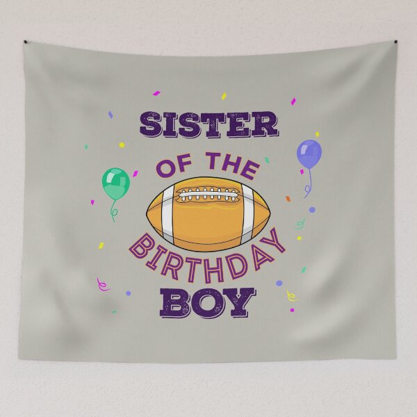 Item preview, Sister of the American football birthday boy, dark text, footballer sister,  sport, american football lover designed and sold by SGS-.