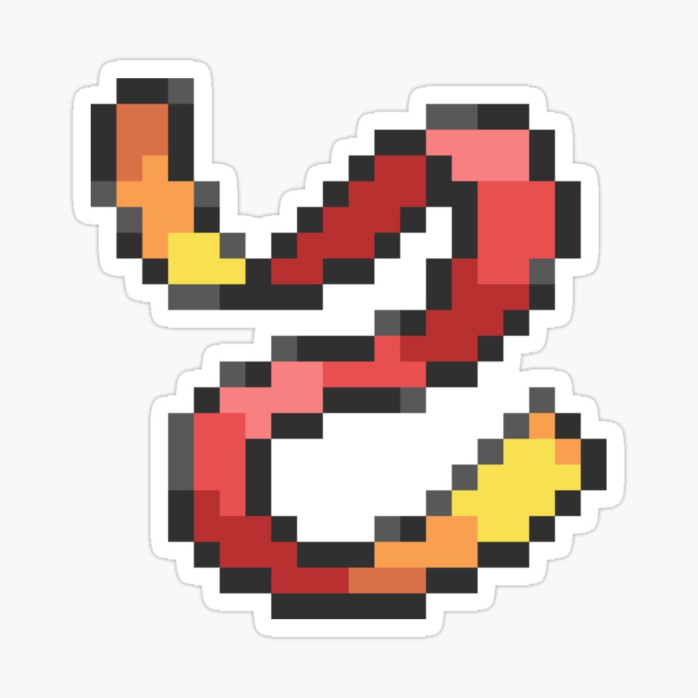 Red 3 Pixel Sprites Sticker for Sale by rachxt