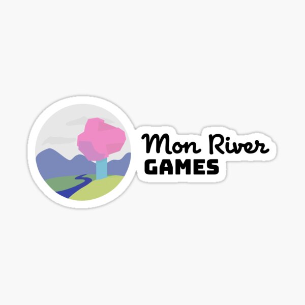 MonRiverGames Logo (Black Lettering) Sticker