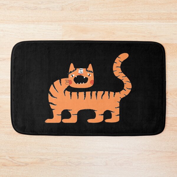 Item preview, Primitive Folk Style Orange Tiger Design designed and sold by EarthArtDesigns.