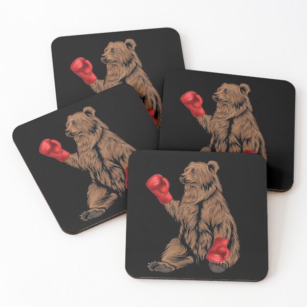 Item preview, Boxer bear brown bear grizzly predator with boxing gloves martial arts designed and sold by brunsch-print.