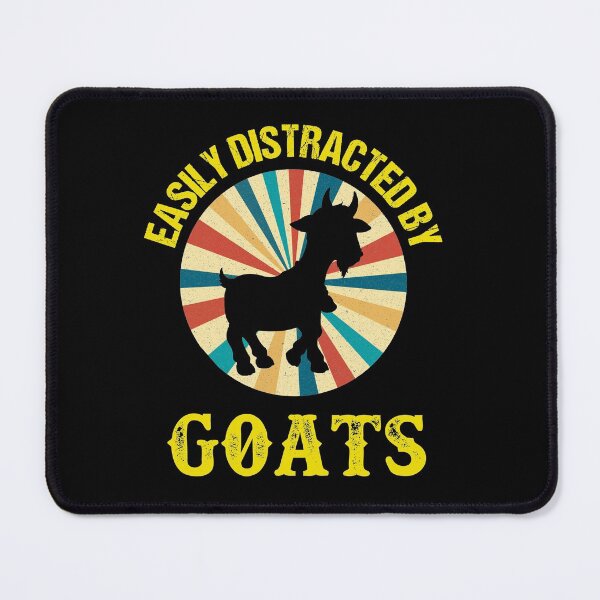 Item preview, Easily Distracted By Goats Funny Retro Vintage Gift present designed and sold by Wadia Hamda.