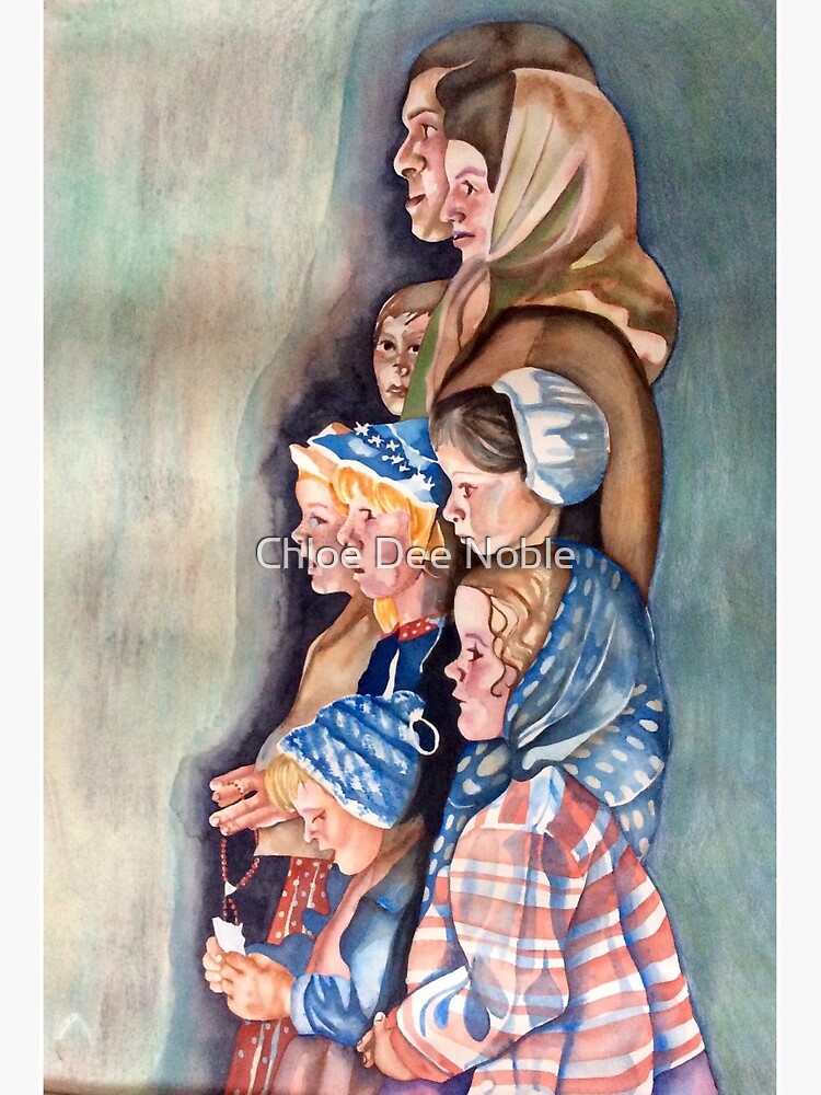 Thumbnail 2 of 2, Art Board Print, “Candlelight” an Irish painting designed and sold by CarmelArtist.