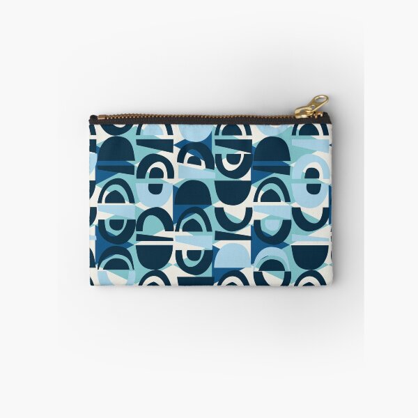 Item preview, Retro Geometric Abstract in tones of blue designed and sold by AngelaSims.