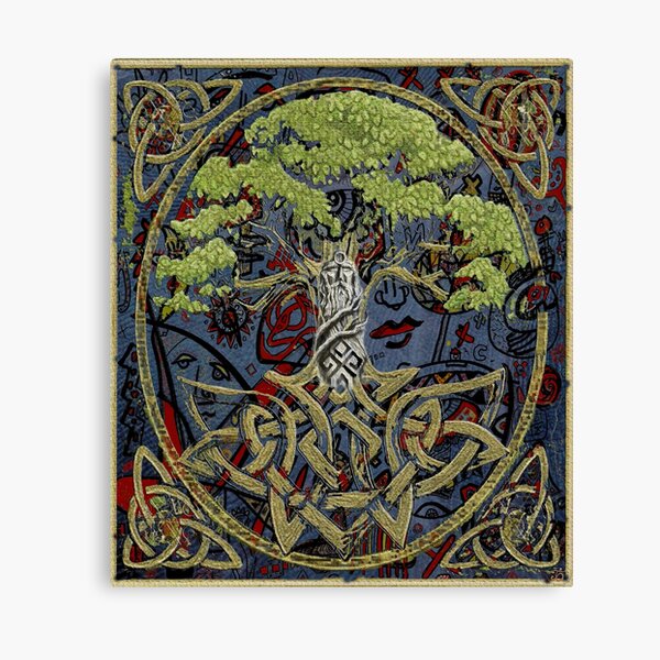 Perun ,oak and druids Canvas Print