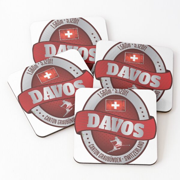 Item preview, Davos Ski Switzerland Skiing Alps Sticker T-Shirt 02 designed and sold by OuterShellUK.