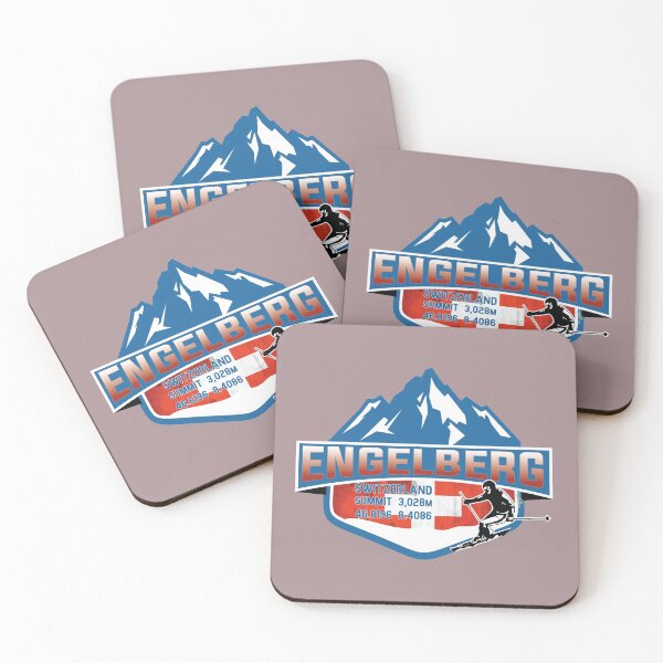 Item preview, Engelberg Ski Switzerland Skiing Alps Sticker T-Shirt 02 designed and sold by OuterShellUK.