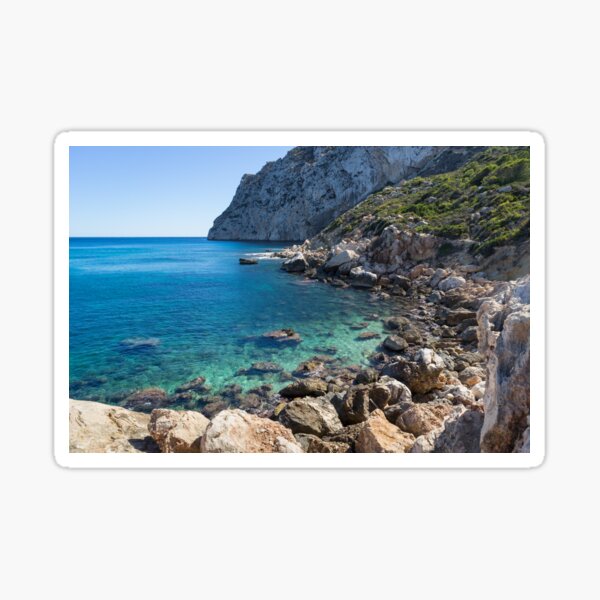 Turquoise blue water and cliffs on the Mediterranean coast Sticker