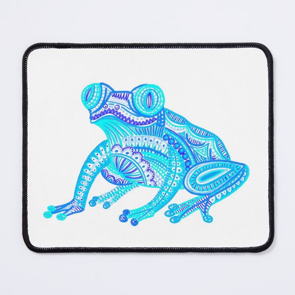 Aperçu de l'œuvre Grenouille mandala bleu créée et vendue par Softillusion.