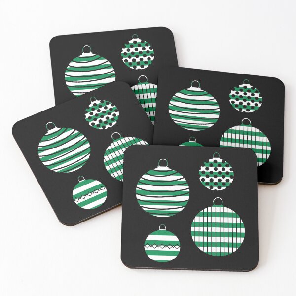 Item preview, Glasgow Celtic Football Club Green and White Hooped Christmas Bauble Festive Design designed and sold by MacPean.