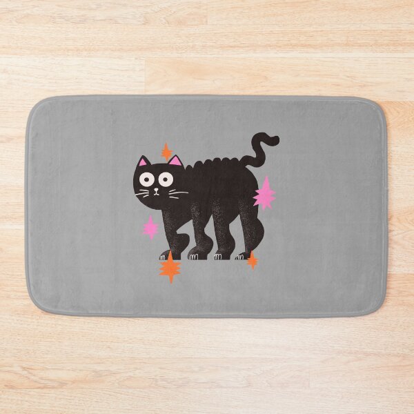 Item preview, Confused Funny Black Cat with Pink Ears  designed and sold by BerryCats.