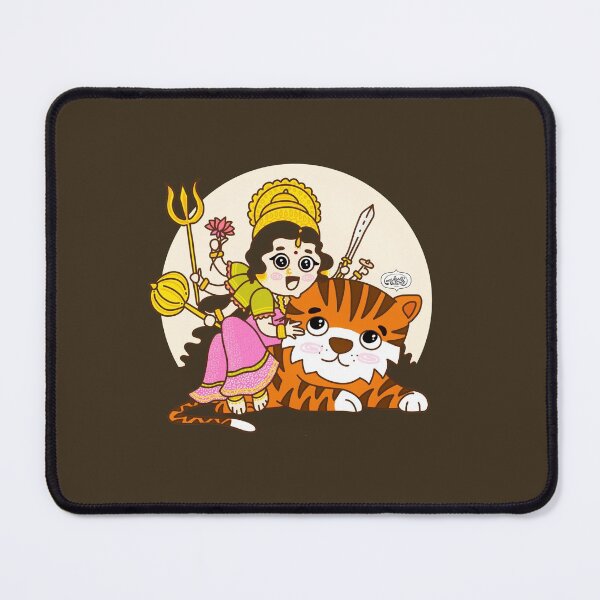 Item preview, Goddess Durga with Tiger - Hindu Deity - Indian Goddess designed and sold by mydoodlesateme.