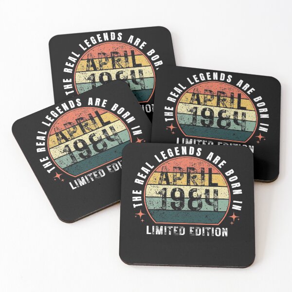 Item preview, Legends are born in April 1984 Birthday Vintage colorful gift designed and sold by llon.