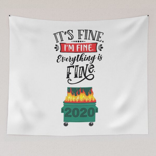 Item preview, Dumpster Fire I'm Fine Meme Microwave Dishwasher 2020 designed and sold by Honasbb992.