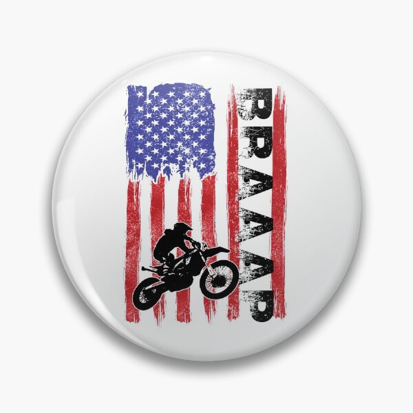 Item preview, Dirt Bike USA Flag American Motor Cross Motor Bike Sport Off Road BRAAAP designed and sold by Rabbitti.