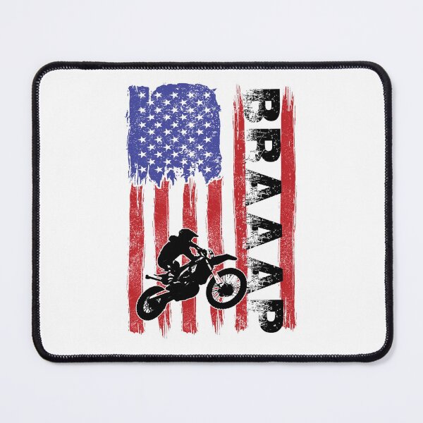 Item preview, Dirt Bike USA Flag American Motor Cross Motor Bike Sport Off Road BRAAAP designed and sold by Rabbitti.