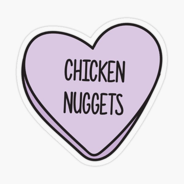 "chicken nugget love" Sticker by ostillman Redbubble