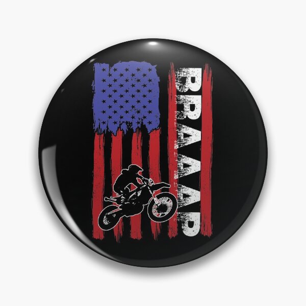 Item preview, Dirt Bike Grunge USA Flag American Motor Cross Motor Bike Sport Off Road BRAAAP designed and sold by Rabbitti.