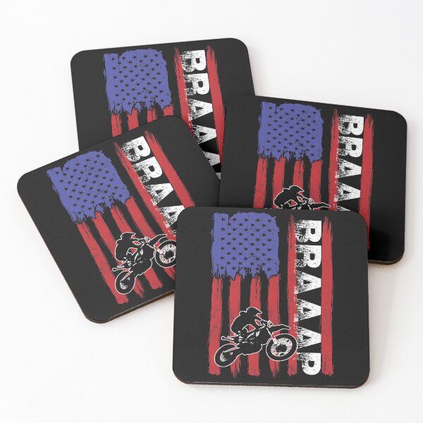 Item preview, Dirt Bike Grunge USA Flag American Motor Cross Motor Bike Sport Off Road BRAAAP designed and sold by Rabbitti.