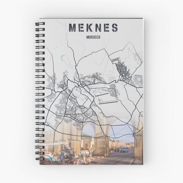 Item preview, Meknes Morocco map designed and sold by PostersProf1.