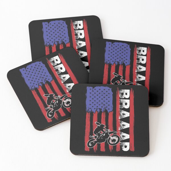 Item preview, Dirt Bike Girl USA Flag American Female Motor Cross Motor Bike Sport Off Road BRAAAP designed and sold by Rabbitti.