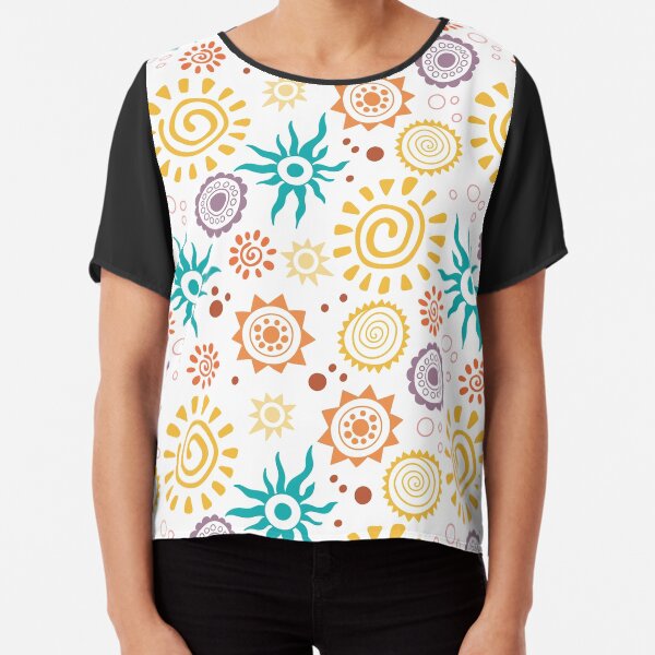 Aperçu de l'œuvre drawn sun pattern T-shirt classique créée et vendue par STORHAMIDO.