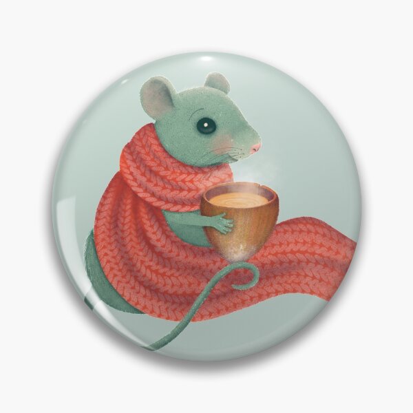 Item preview, Sitting Mouse enjoying a hot Beverage designed and sold by ellastella.