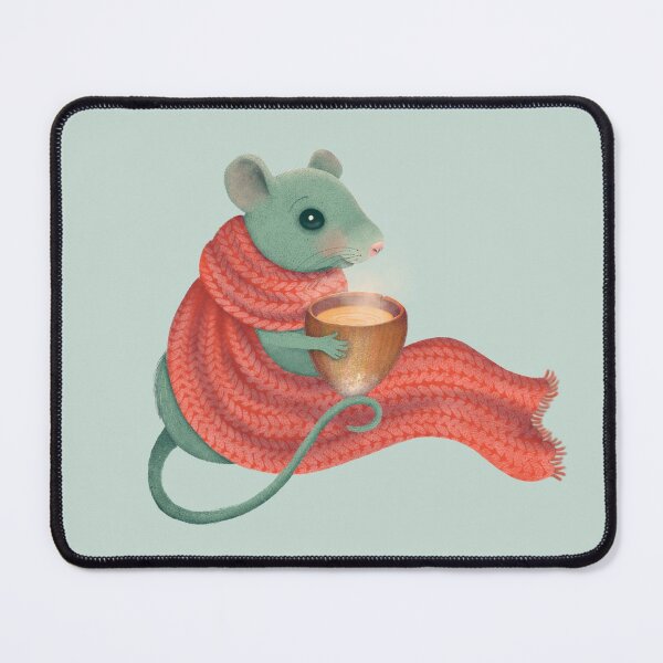Item preview, Sitting Mouse enjoying a hot Beverage designed and sold by ellastella.