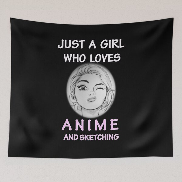 Item preview, Just A Girl Who Loves Anime and Sketching Japanese Cute Art designed and sold by smailjr.