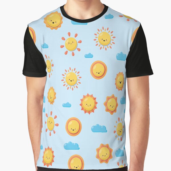 Aperçu de l'œuvre drawn sun pattern T-shirt classique créée et vendue par STORHAMIDO.