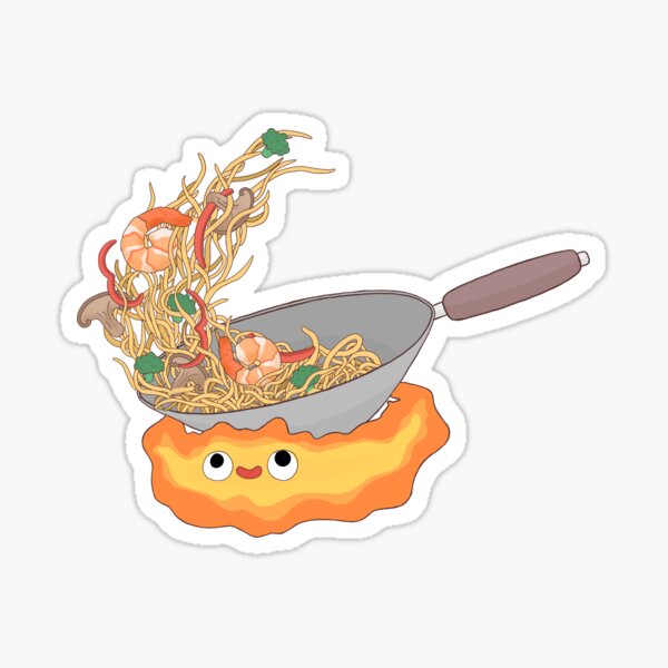 "stir fry" Sticker for Sale by acabruins | Redbubble