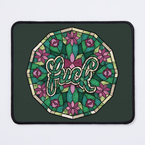 Item preview, F-Bomb Green Stained Glass designed and sold by Wyvernwrought.