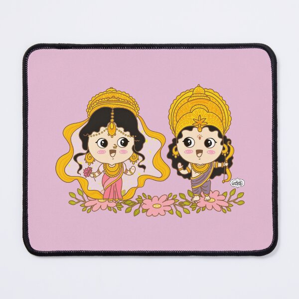 Item preview, Goddess Sita and Lord Rama - Hindu Deities - Indian God and Goddess designed and sold by mydoodlesateme.