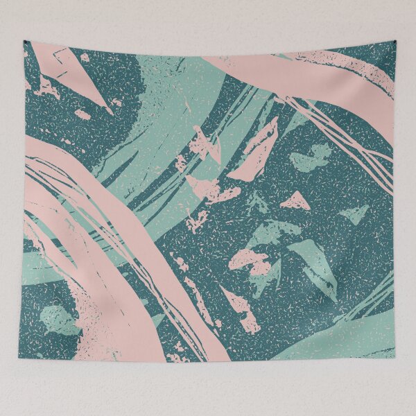 Item preview, Harbor Blue, Cascade & Gossamer Pink designed and sold by Kettukas.