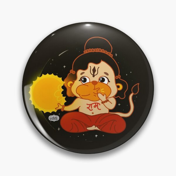 Item preview, God Hanuman with Sun - Hindu Deity - Indian God designed and sold by mydoodlesateme.