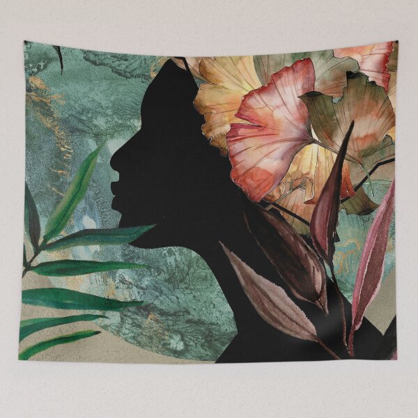Aperçu de l'œuvre Modern Abstract Tropical Girl #modernart #colourful créée et vendue par MerleCallesen.
