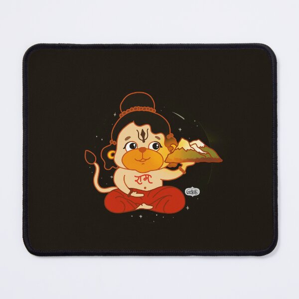 Item preview, God Hanuman with Mountain - Hindu Mythology - Indian God designed and sold by mydoodlesateme.