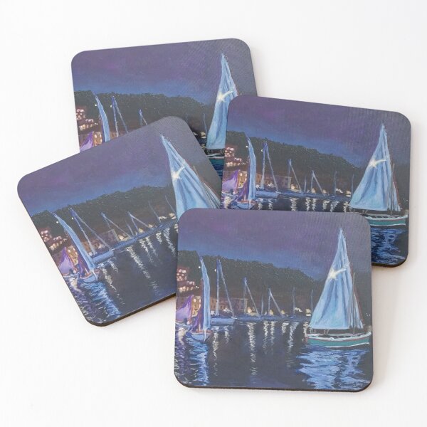 Item preview, BOATS SAILING IN THE NIGHT  designed and sold by IvanaKada.