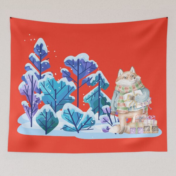 Item preview, Fox in forest designed and sold by captainpeakart.