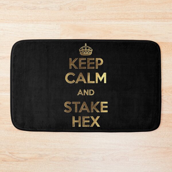 Item preview, Keep Calm and Stake Hex Crypto Gold designed and sold by johnta17.