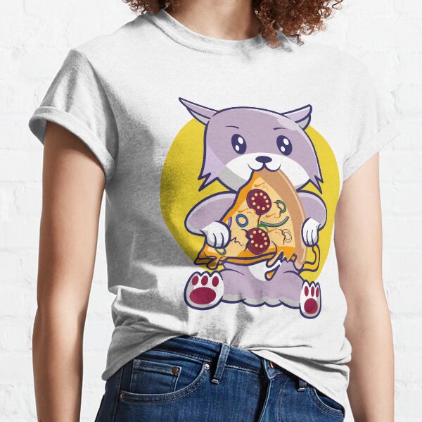 Funny cute Pizza cat kitty  Classic T-Shirt