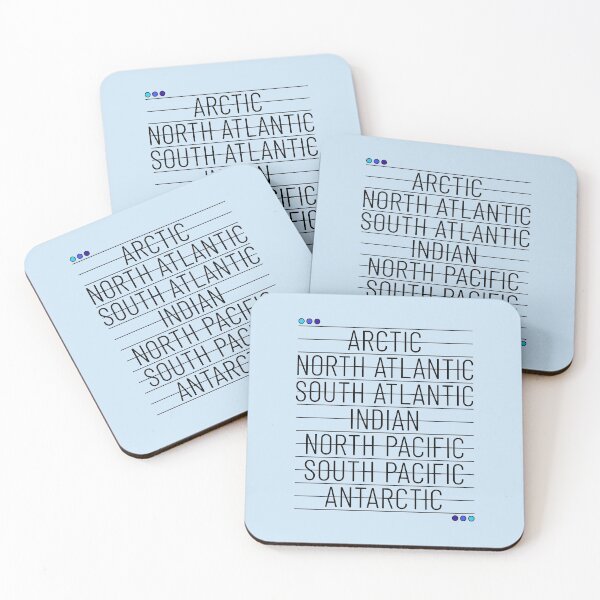 Item preview, The Seven Seas - Geography or Ocean Lover designed and sold by ClickForMore.