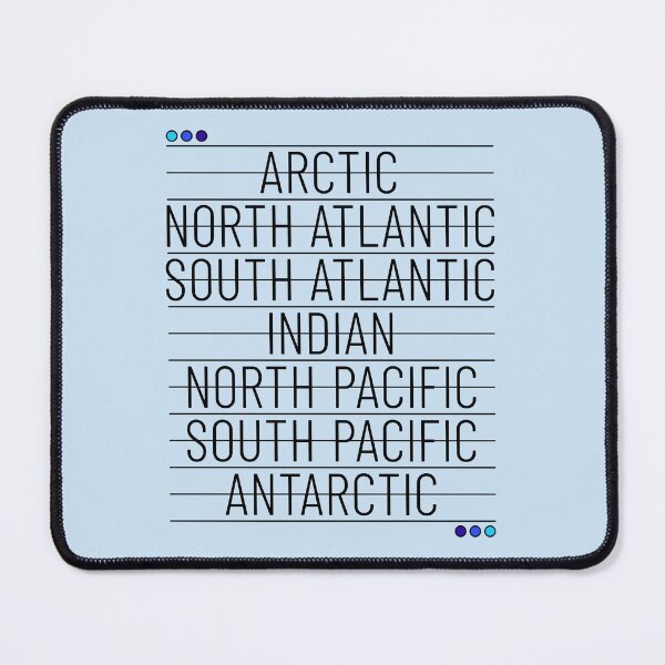 Item preview, The Seven Seas - Geography or Ocean Lover designed and sold by ClickForMore.