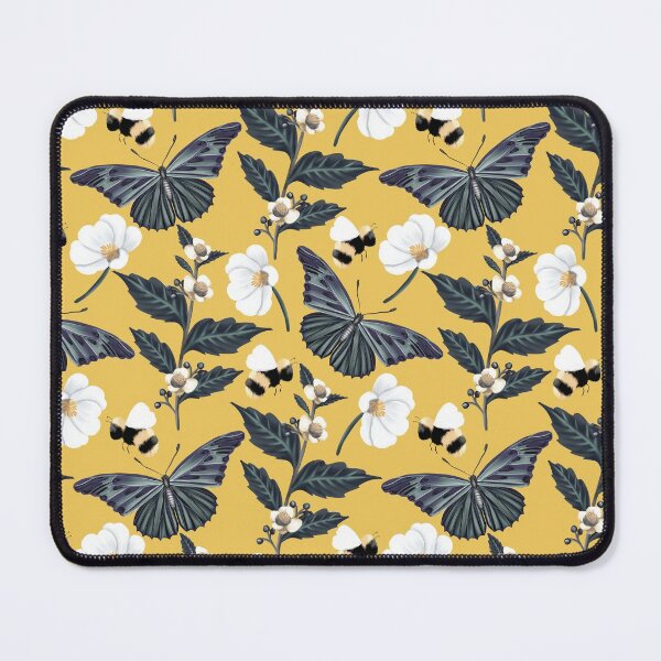 Item preview, Yellow Bumble Bees and Butterflies designed and sold by Happy  People Prints.