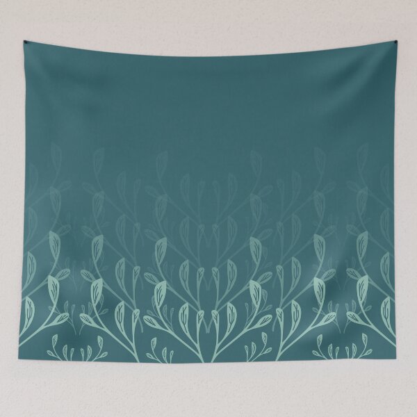 Item preview, Harbor Blue & Cascade Fading Leaves designed and sold by Kettukas.