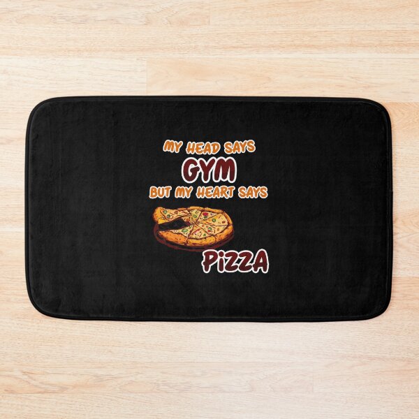 Item preview, My head says Gym but my heart says Pizza - Funny Gym designed and sold by RedBee-Store.