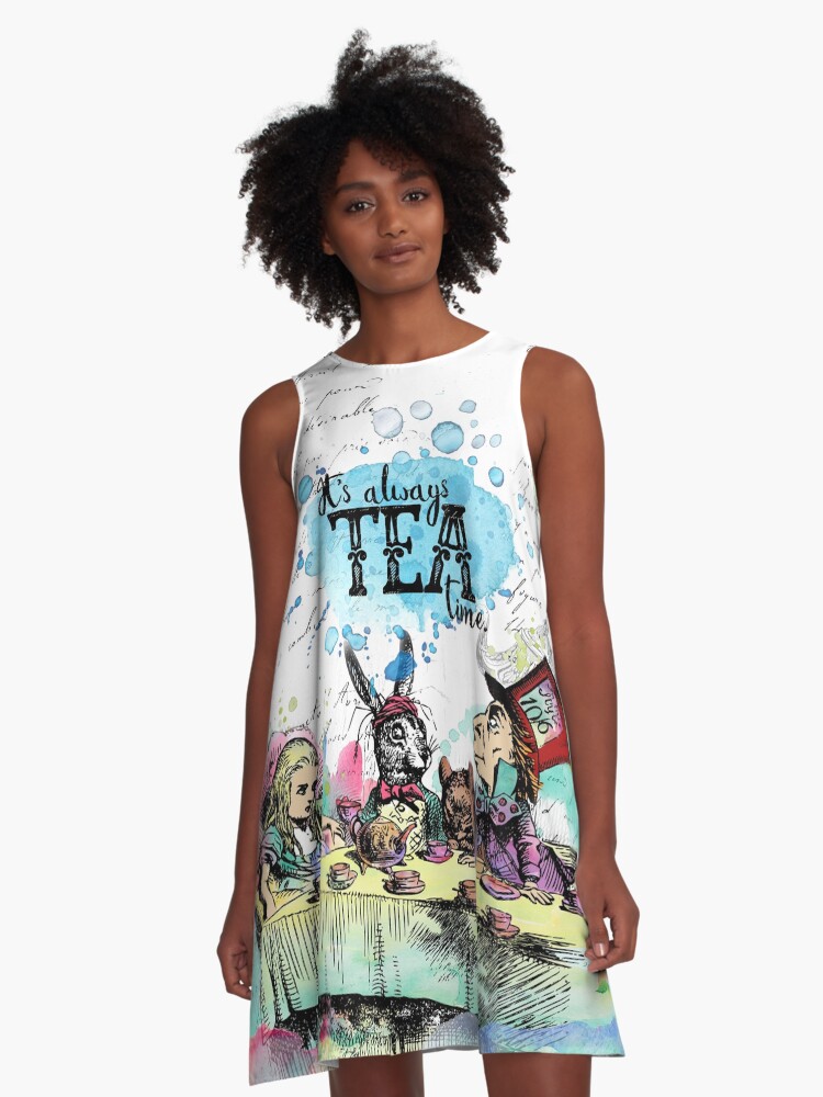 alice in wonderland tea dress